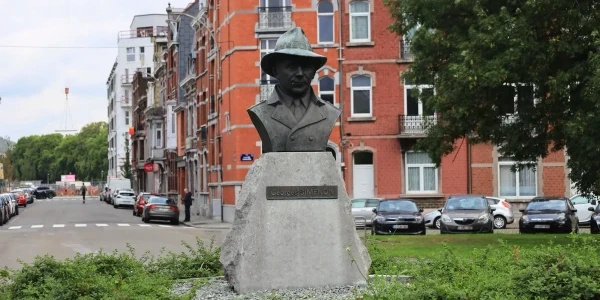 Simenon-Denkmal in Lüttich