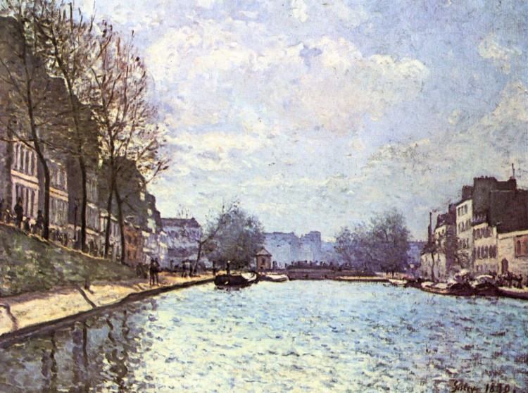 Alfred Sisley – Vue du canal Saint-Martin à Paris