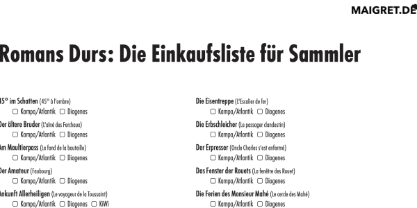 Non-Maigret-Liste veröffentlicht